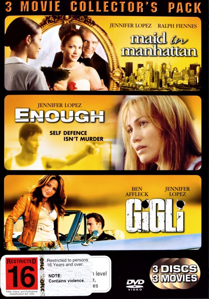 Maid In Manhattan / Enough / Gigli - 2002 (DVD) - Vinyl Kitchen