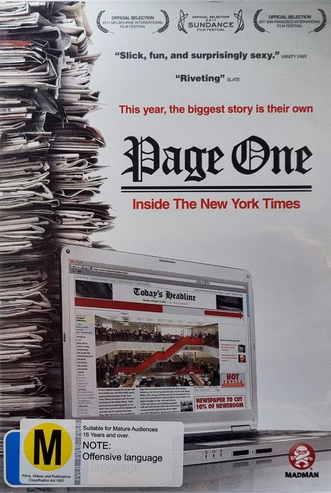 Page One: Inside the New York Times - 2011 (DVD) - Vinyl Kitchen