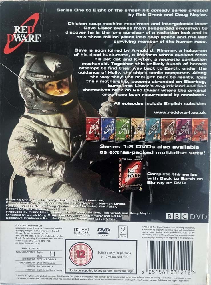Red Dwarf - Just the Shows Series 1 - VIII (DVD) - Vinyl Kitchen