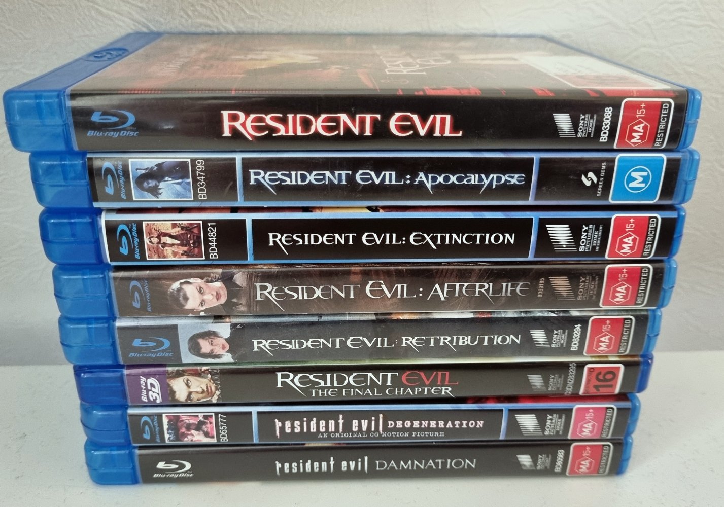 Resident Evil: 8 Movie Collection w/ Damnation & Degeneration - 2002 (Blu Ray) - Vinyl Kitchen
