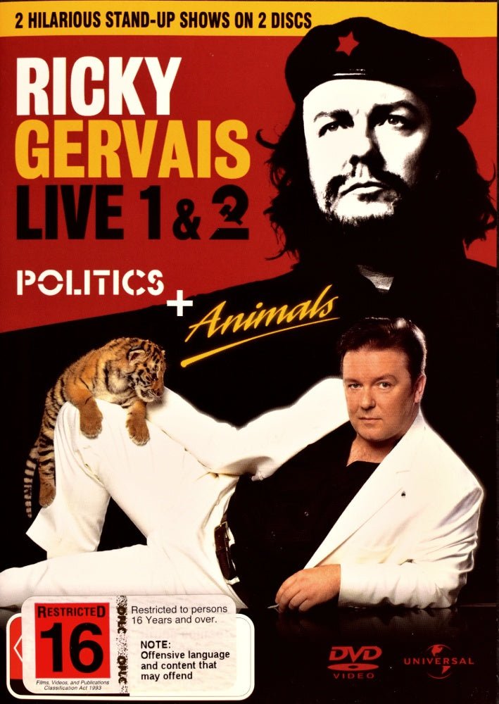 Ricky Gervais Live: Animals / Politics - 2006 (DVD) - Vinyl Kitchen