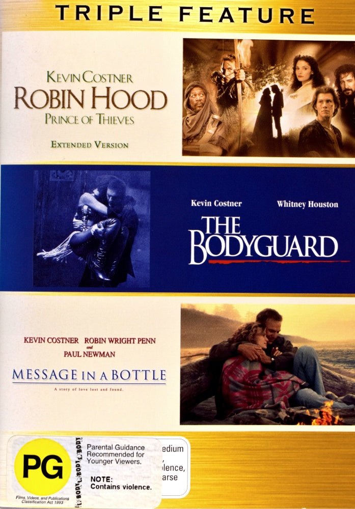 Robin Hood/ The Bodyguard/ Message In A Bottle - 1991 (DVD) - Vinyl Kitchen