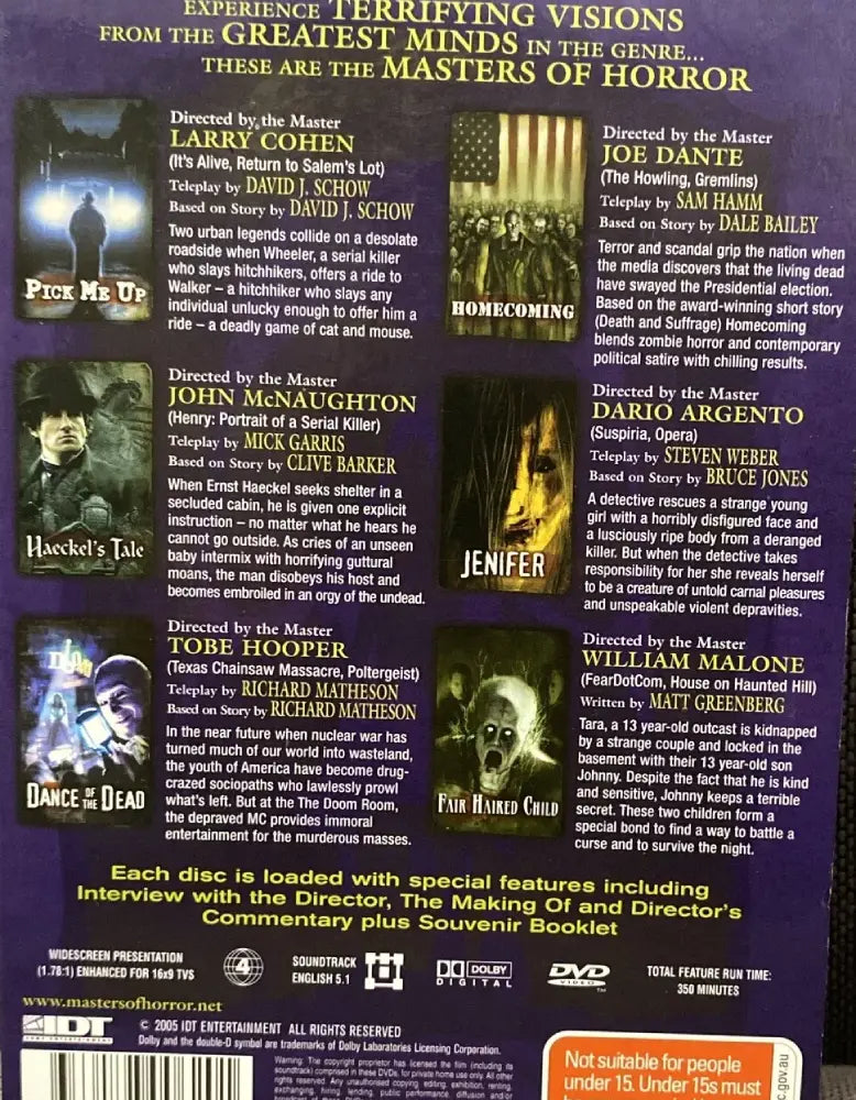 Masters of Horror (Collectors Edition Two - Six Movies) (DVD)