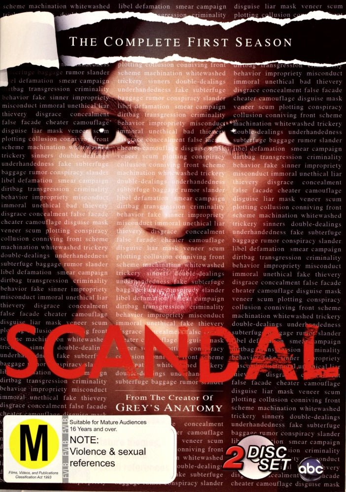Scandal: Season 1 - 2012 (DVD) - Vinyl Kitchen