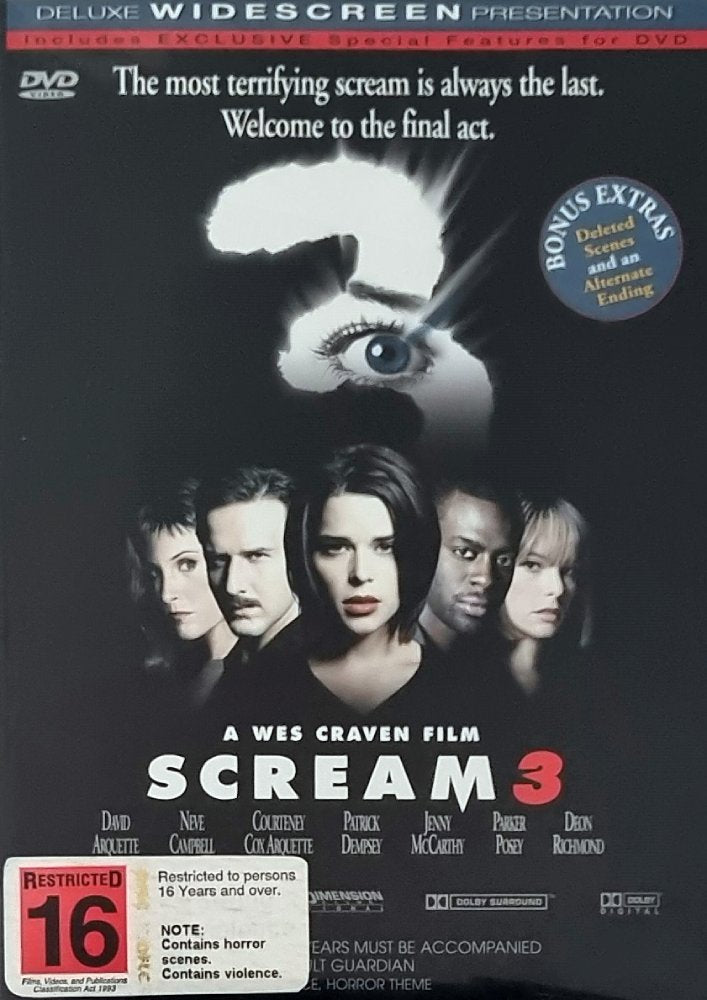 Scream 3 - 2000 (DVD) - Vinyl Kitchen