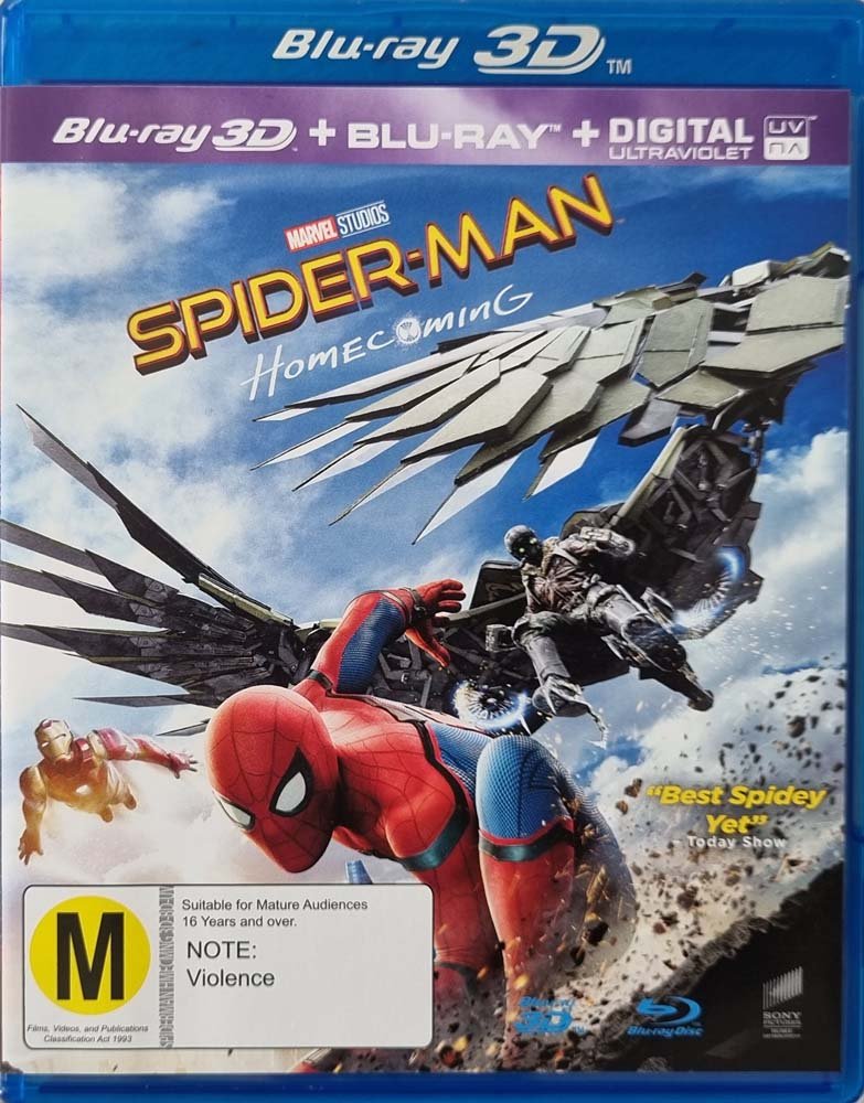 Spider - Man Homecoming 3D + 2D - 2017 (Blu Ray) - Vinyl Kitchen