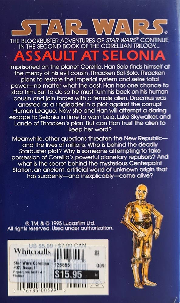 Star Wars: Assault at Selonia - The Corellian Trilogy Book 2 - Vinyl Kitchen