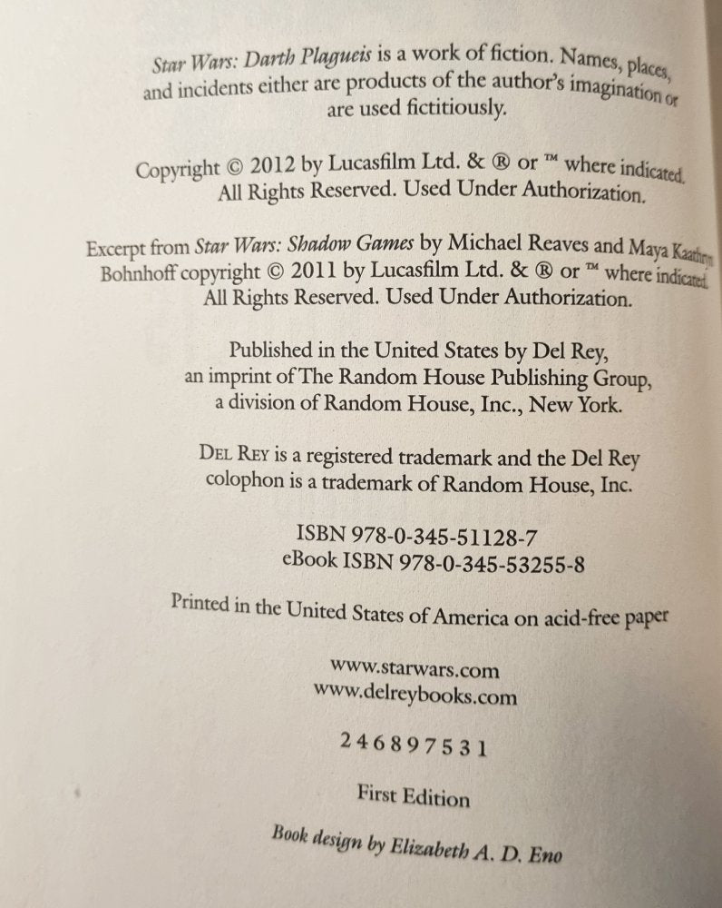 Star Wars Darth Plagueis - Hardcover - Vinyl Kitchen