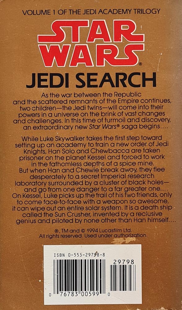 Star Wars: Jedi Search - Volume 1 of the Jedi Academy Trilogy - Vinyl Kitchen