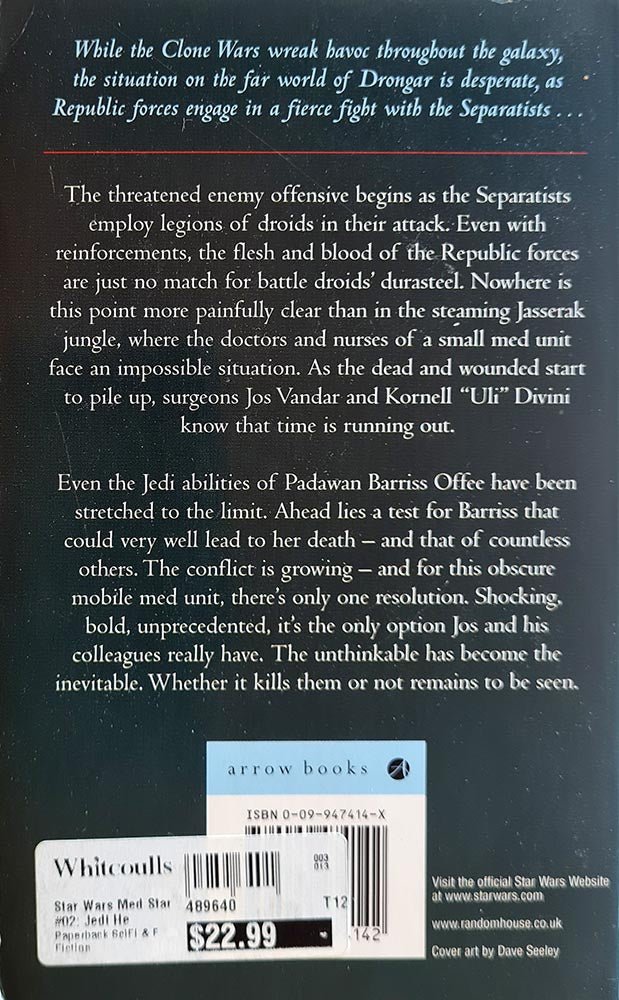 Star Wars: Medstar II - Jedi Healer - A Clone Wars Novel - Vinyl Kitchen