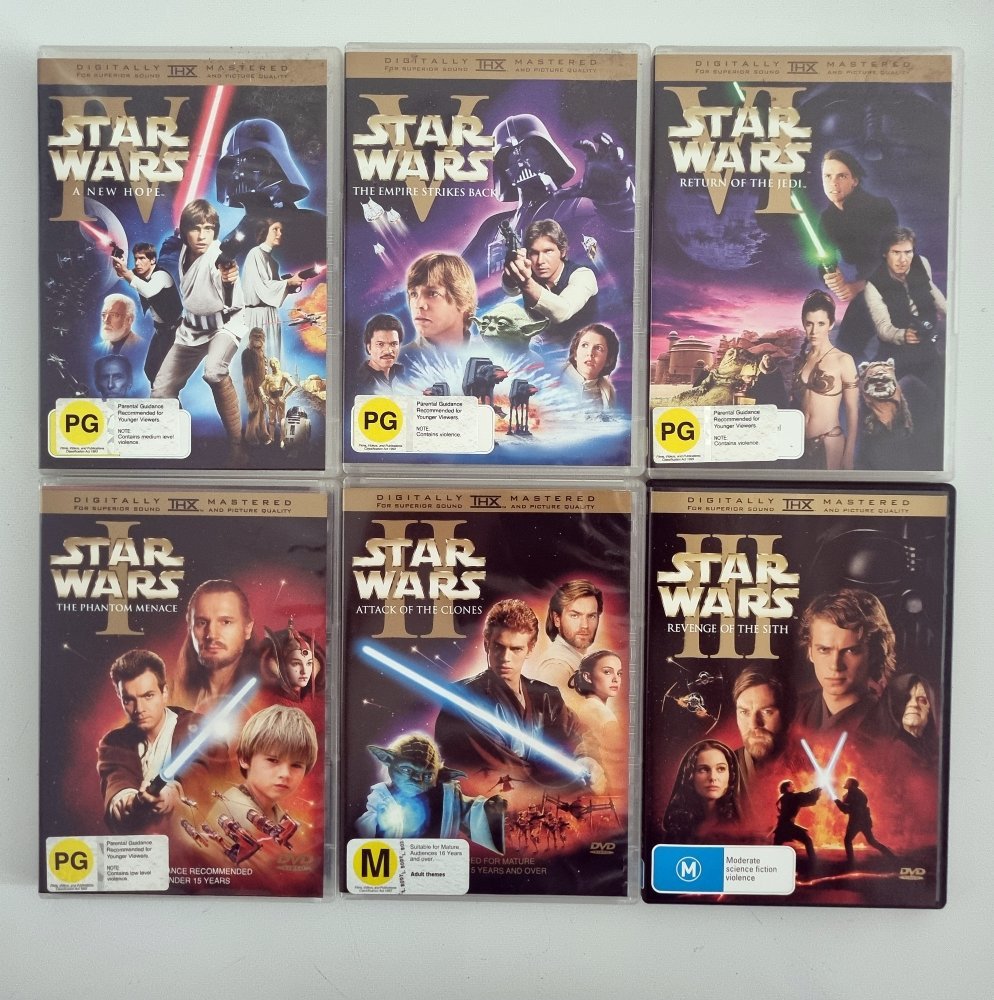 Star Wars - Six Movie Collection I - VI - 1977 (DVD) - Vinyl Kitchen