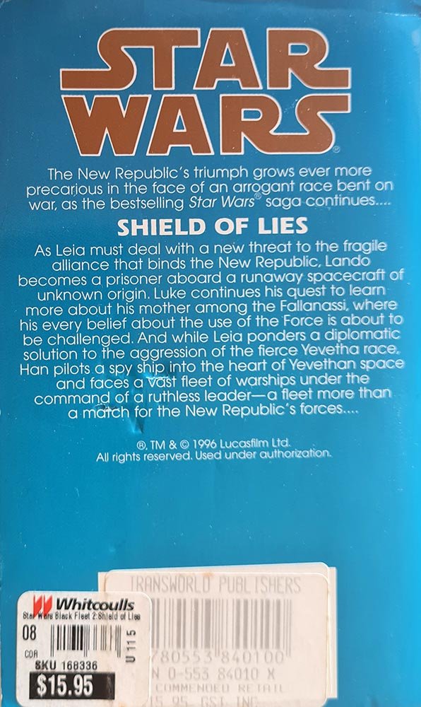 Star Wars: The Black Fleet Crisis Book 2 - Shield of Lies - Vinyl Kitchen