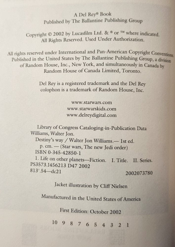 Star Wars The New Jedi Order: Destiny's Way - Hardcover - Vinyl Kitchen