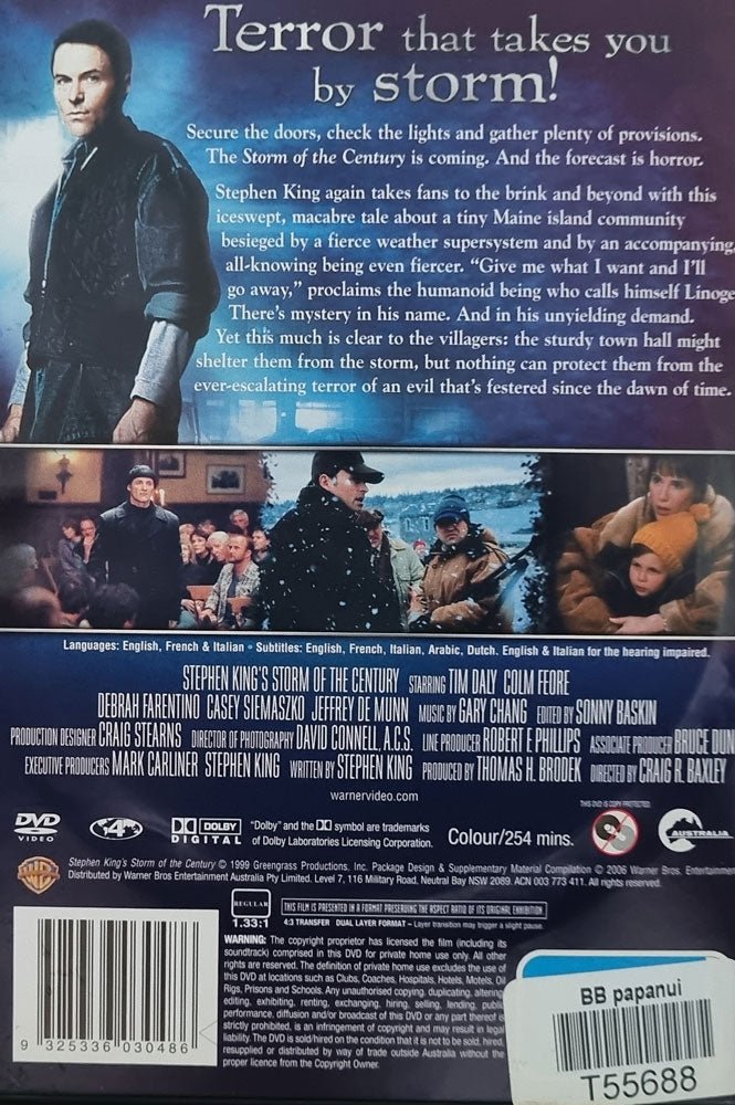 Stephen King's Storm of the Century - 1999 (DVD) EX RENTAL - Vinyl Kitchen