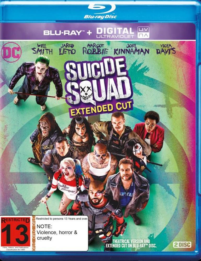 Suicide Squad Extended Cut 2 Disc - 2016 (Blu Ray) - Vinyl Kitchen