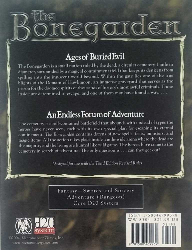 Sword & Sorcery: The Bonegarden (D20 System) H1 - Vinyl Kitchen