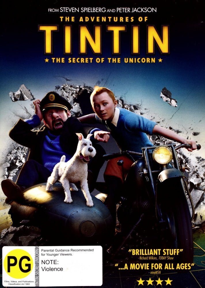 The Adventures of Tintin: The Secret of the Unicorn - 2011 (DVD) - Vinyl Kitchen