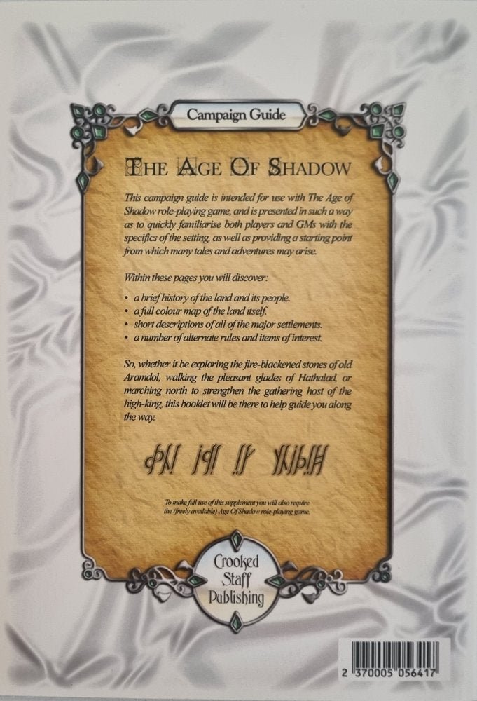 The Age of Shadow RPG Campaign Guide - Based on OpenQuest - Vinyl Kitchen