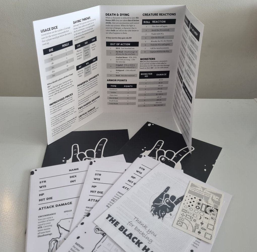 The Black Hack - 'OSR' Roleplaying Game 1st Edition Kickstarter - Vinyl Kitchen
