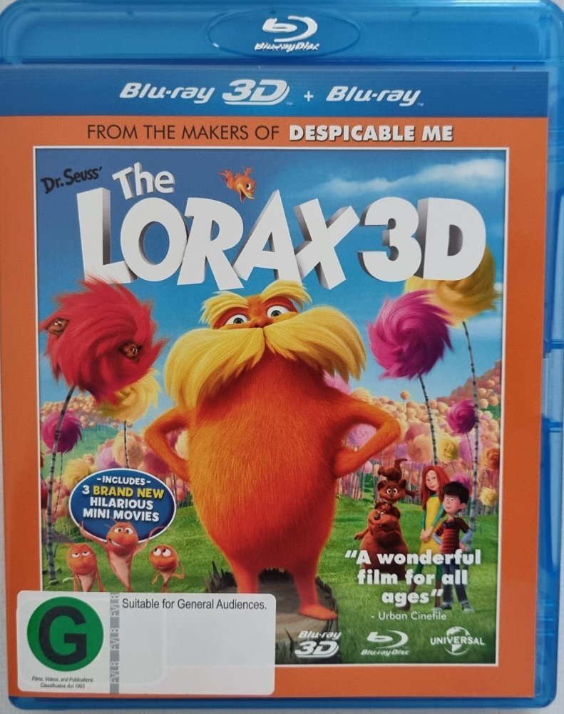 The Lorax 3D (Blu Ray) + 2D - 2012 - Vinyl Kitchen