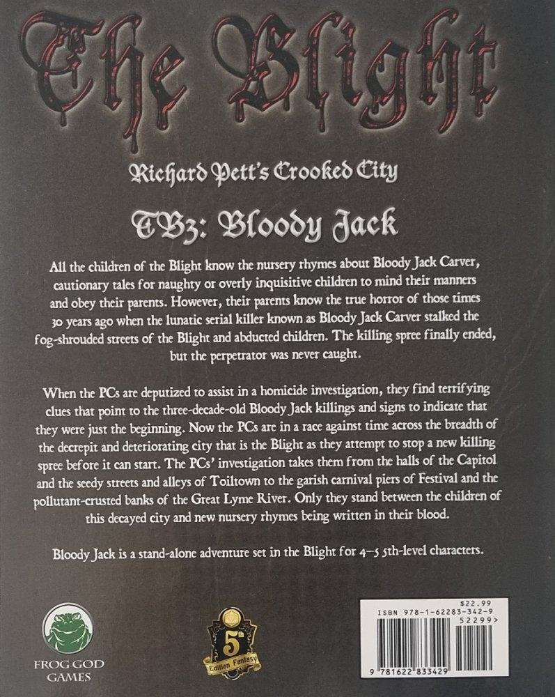 The Lost Lands: The Blight - Bloody Jack - D&D Module (5e) - Vinyl Kitchen