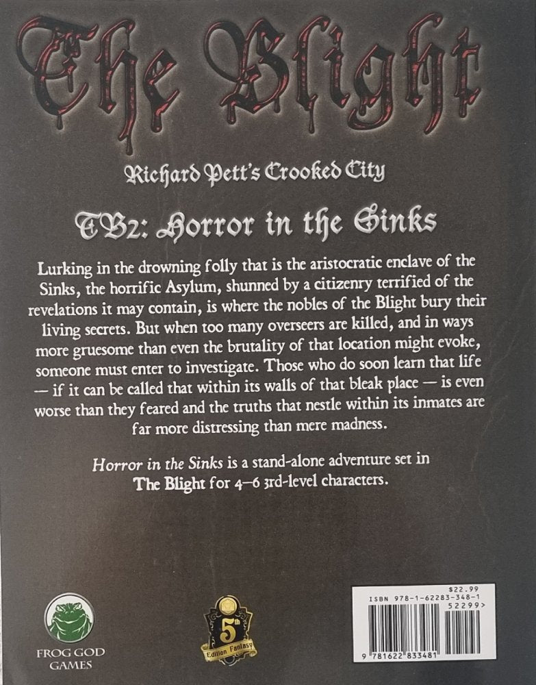 The Lost Lands: The Blight - Horror in the Sinks - D&D Module (5e) - Vinyl Kitchen