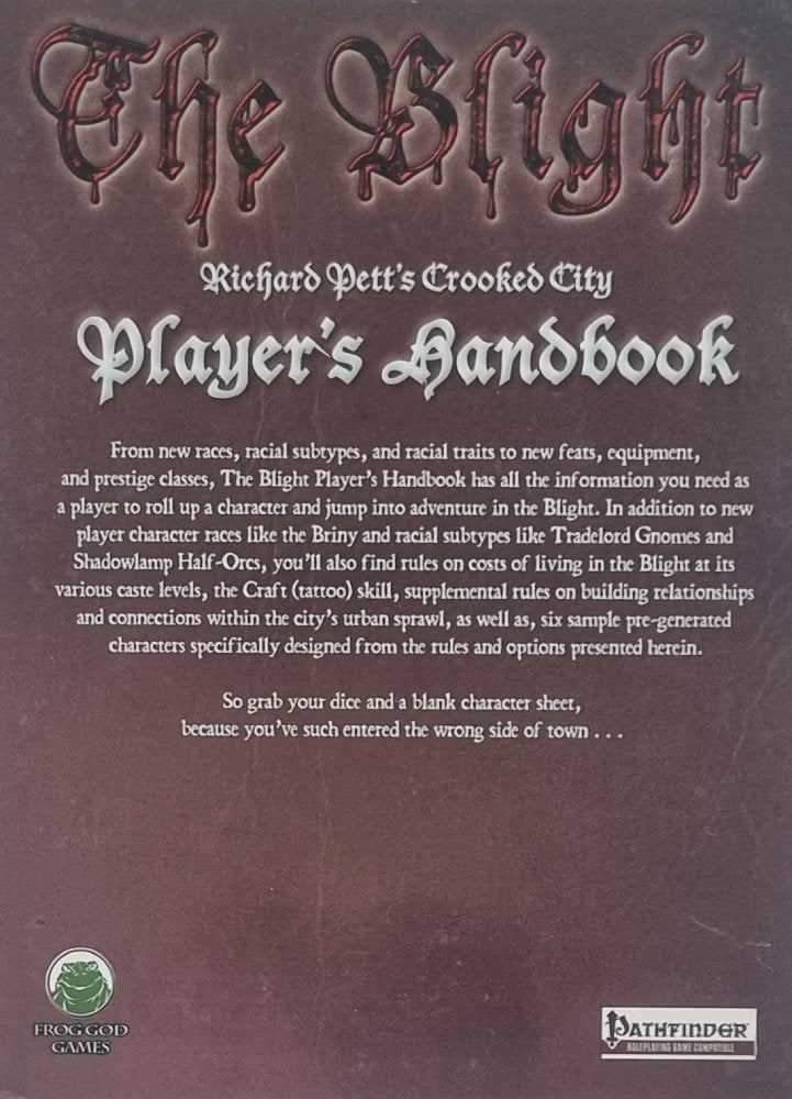The Lost Lands: The Blight - Player's Handbook - Vinyl Kitchen