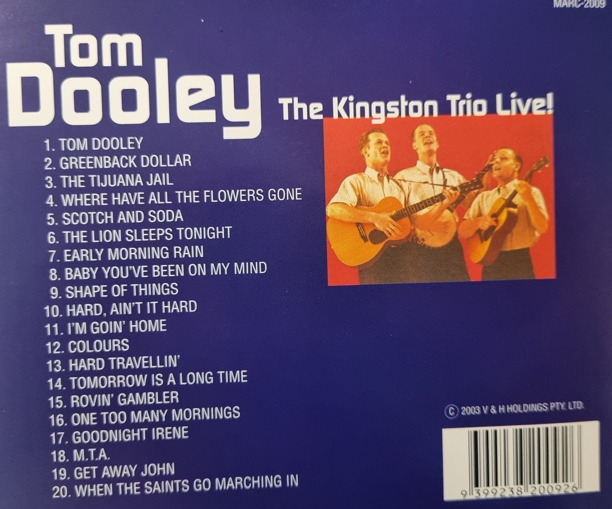 Tom Dooley - The Kingston Trio Live! (CD) - Vinyl Kitchen