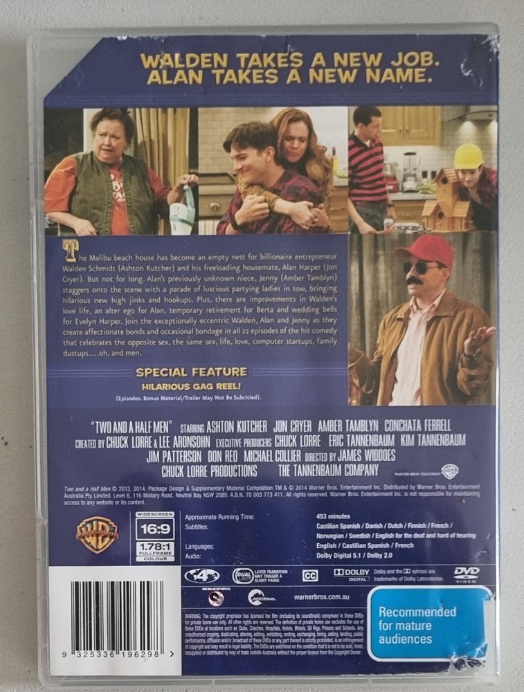 Two and a Half Men - The Complete Series 1 - 12 (DVD) - Vinyl Kitchen