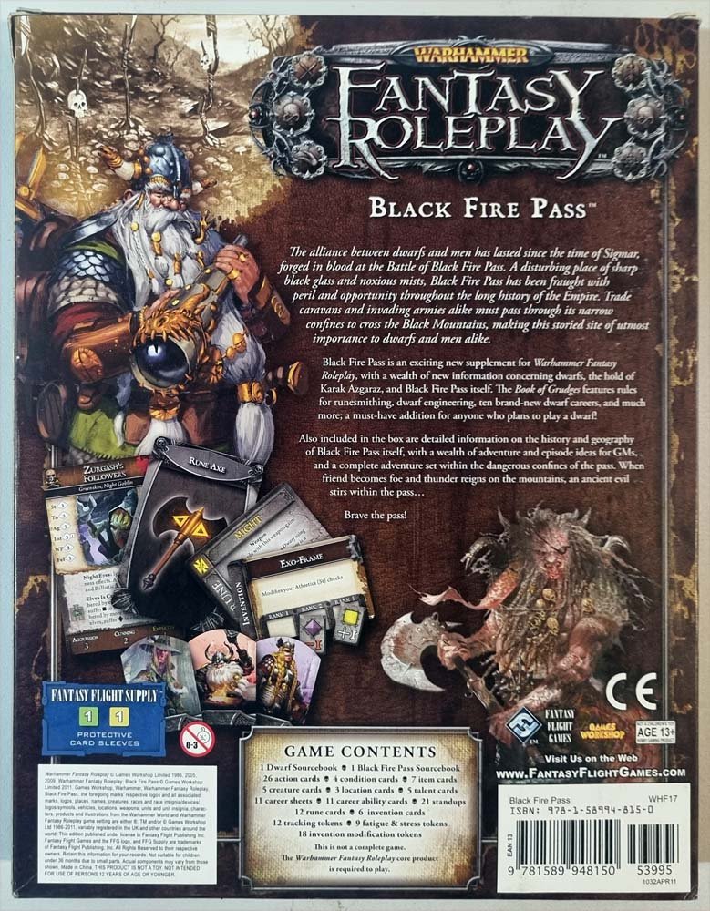Warhammer Fantasy Roleplay - Black Fire Pass (3E) - Vinyl Kitchen