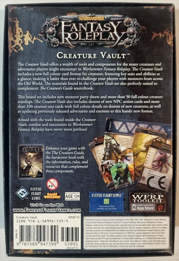 Warhammer Fantasy Roleplay - Creature Vault (3E) - Vinyl Kitchen