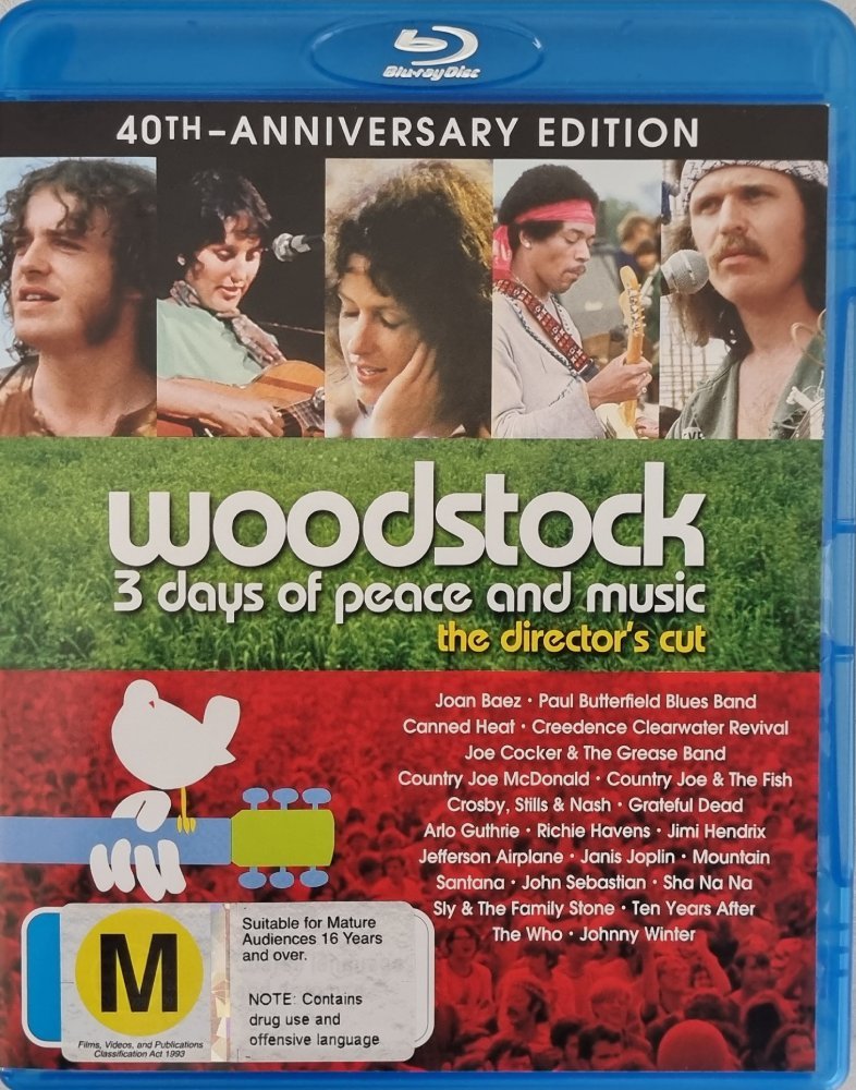 Woodstock - 3 Days of Peace and Music - Director's Cut (Blu Ray) - Vinyl Kitchen
