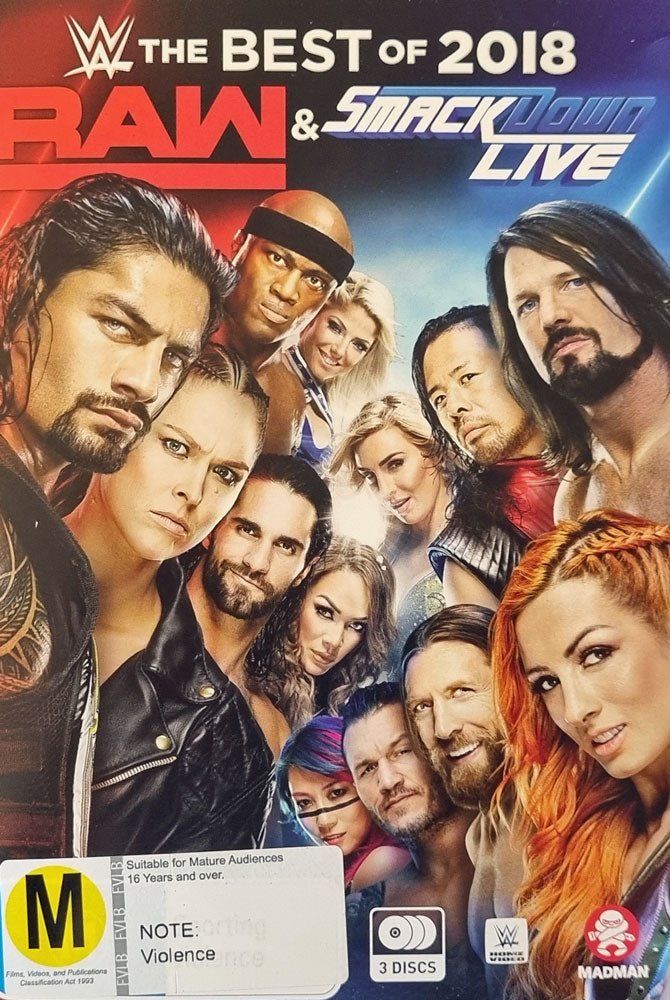 WWE: The Best of Raw & Smackdown Live 2018 (DVD) - Vinyl Kitchen