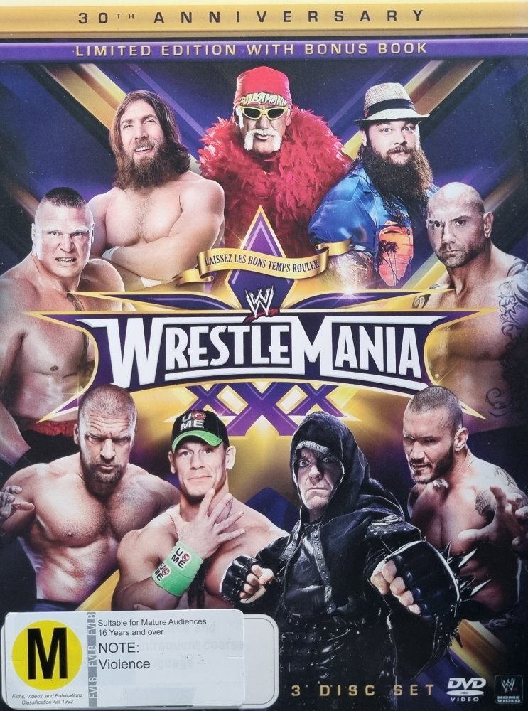WWE: Wrestlemania XXX Limited Edition with book (DVD) - Vinyl Kitchen