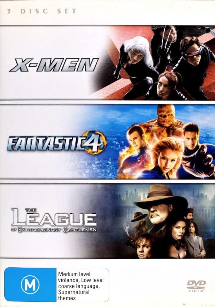 X - Men / Fantastic 4 / The League of Extraordinary Gentlemen - 2000 (DVD) - Vinyl Kitchen