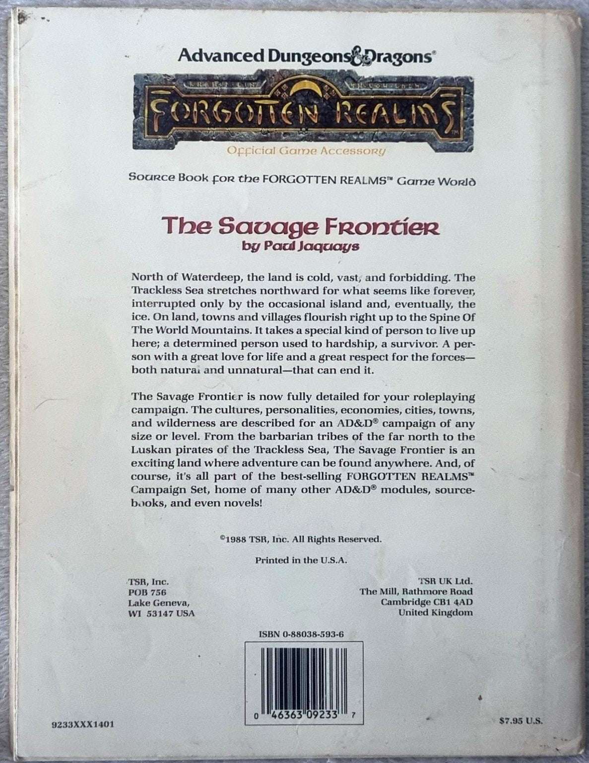 AD&D - Forgotten Realms - The Savage Frontier (FR5 9233) Default Title