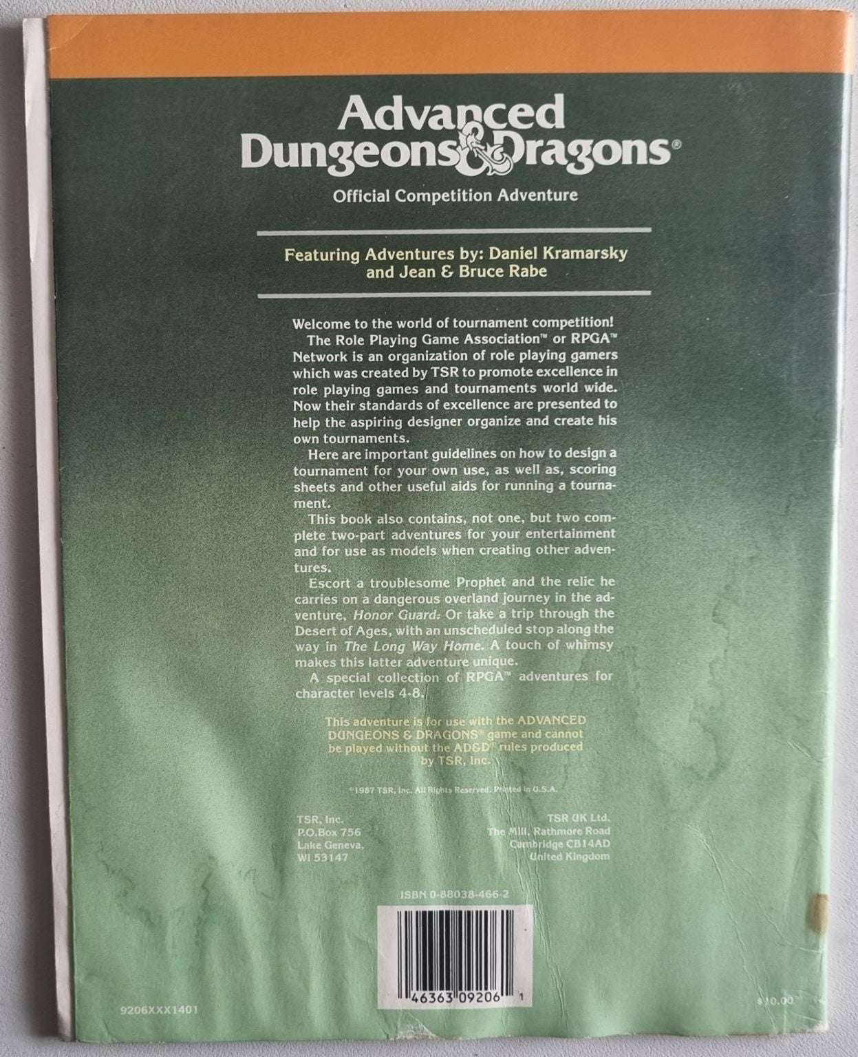 AD&D - The Official RPGA Tournament Handbook (C6 9206) Default Title