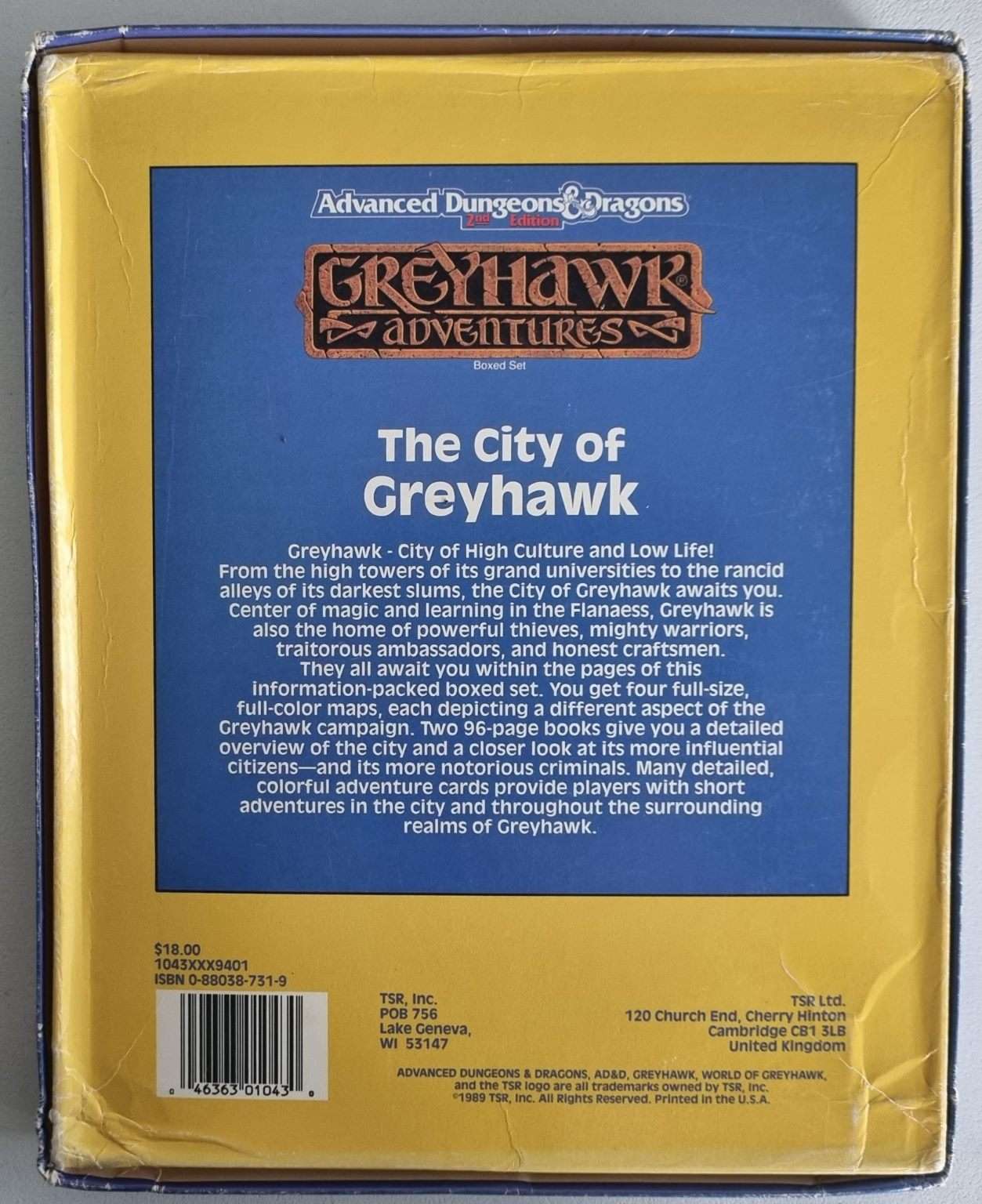 Advanced Dungeons and Dragons: Greyhawk Adventures -The City of Greyhawk (2e) Default Title