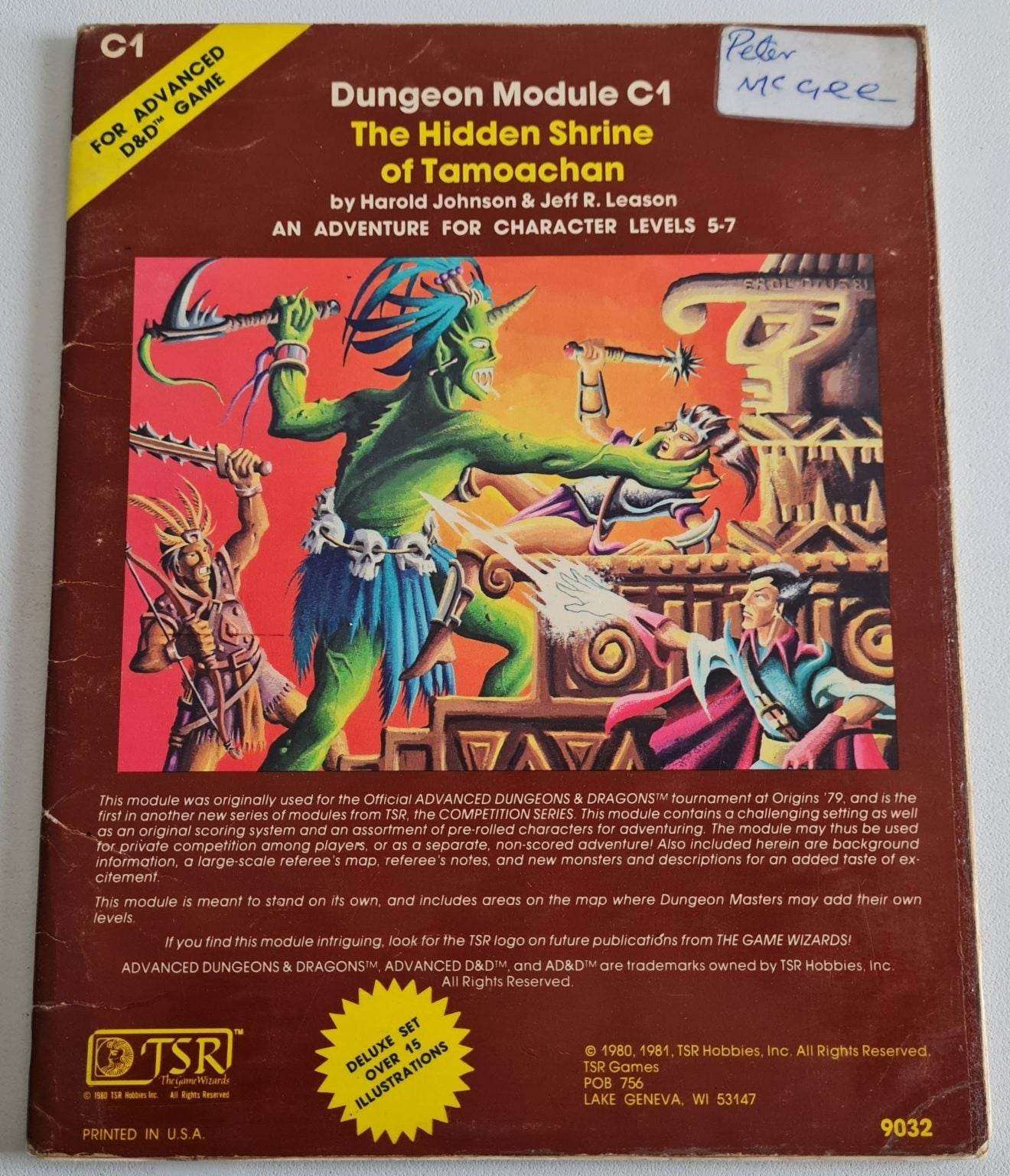 Advanced Dungeons and Dragons Module - The Hidden Shrine of Tamoachan (C1) Default Title