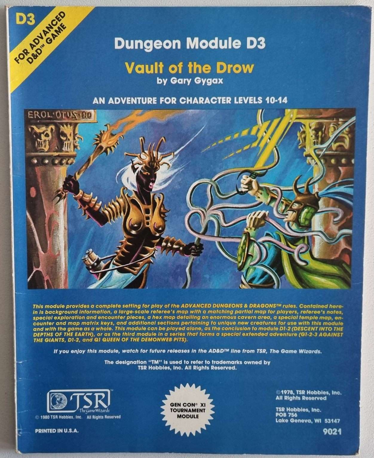 Advanced Dungeons & Dragons - Vault of the Drow (D3) Default Title