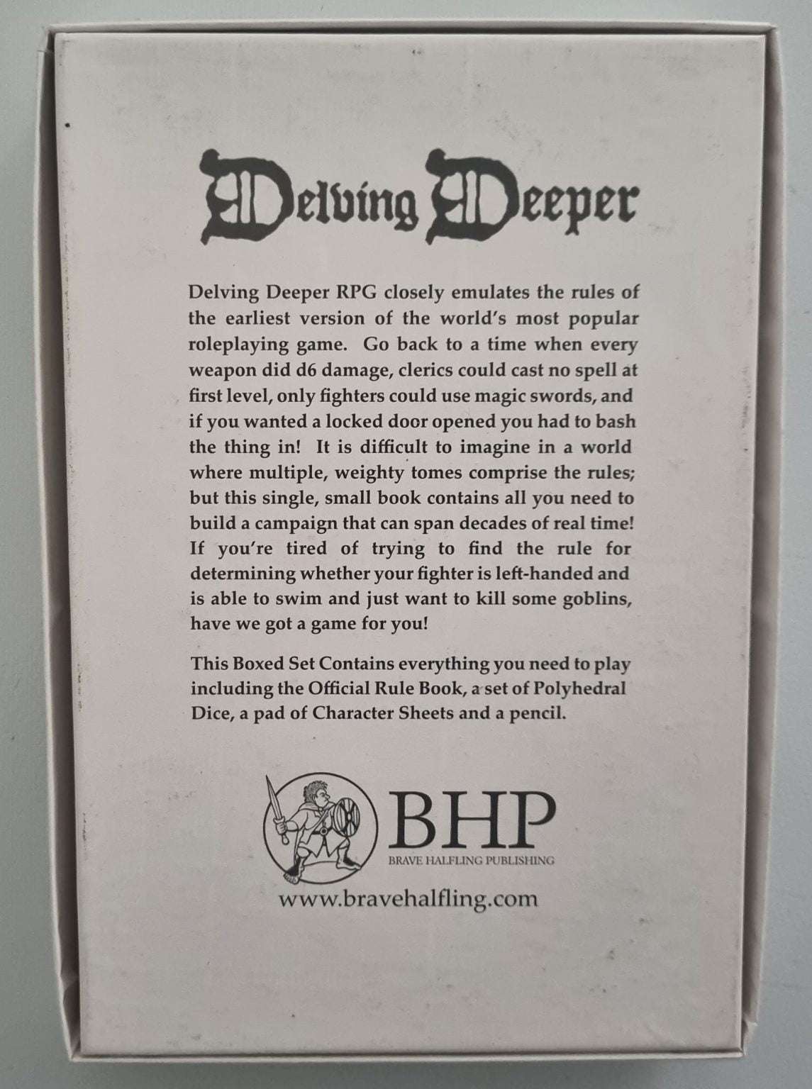 Delving Deeper - Roleplaying Box Set Default Title