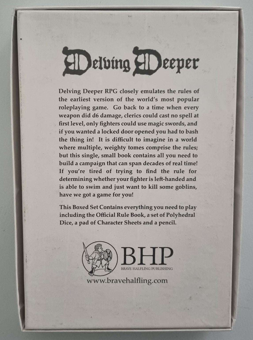 Delving Deeper - Roleplaying Box Set