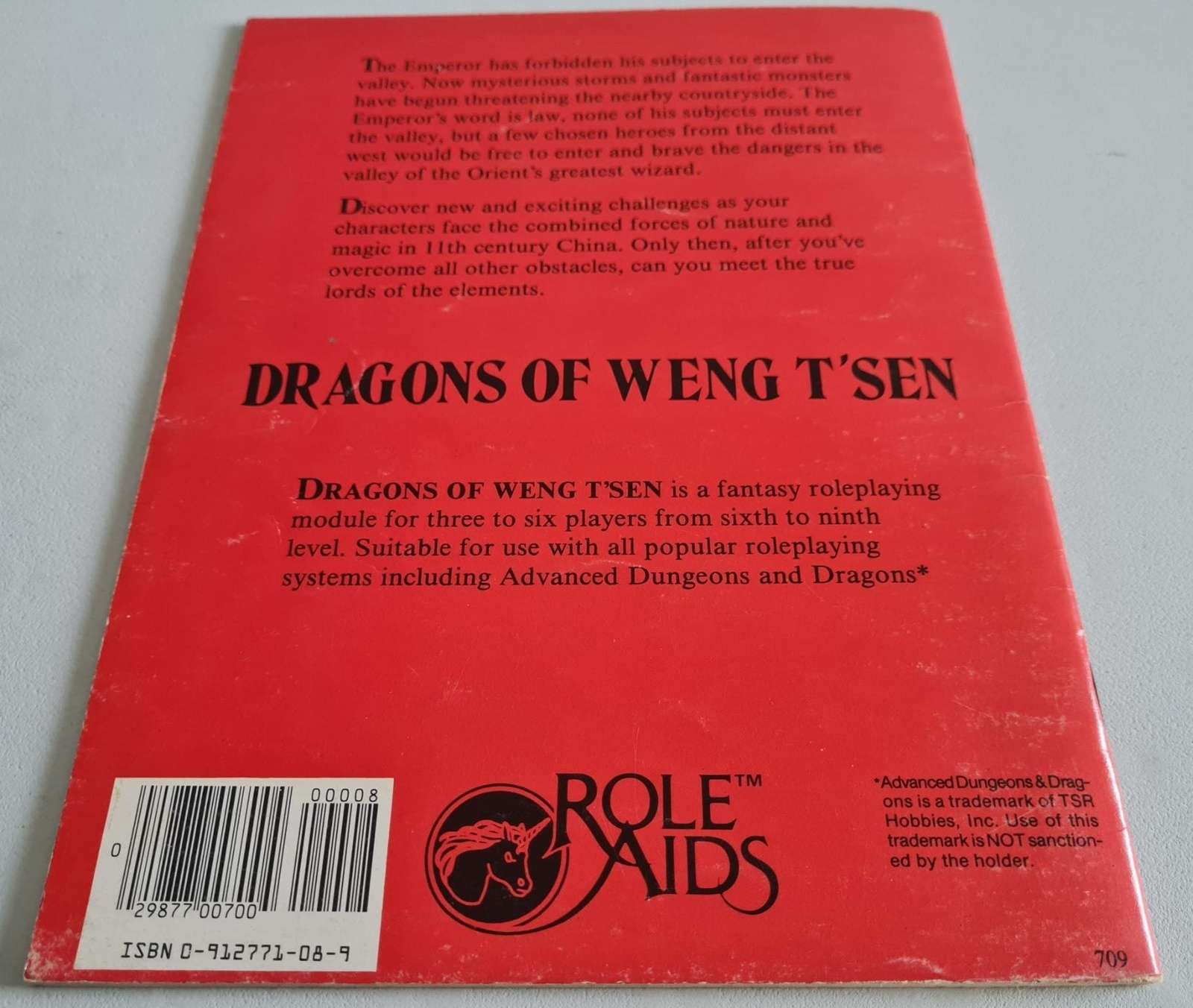 Dragons of Weng T'Sen (Role Aids 709) Advanced Dungeons & Dragons Module Default Title
