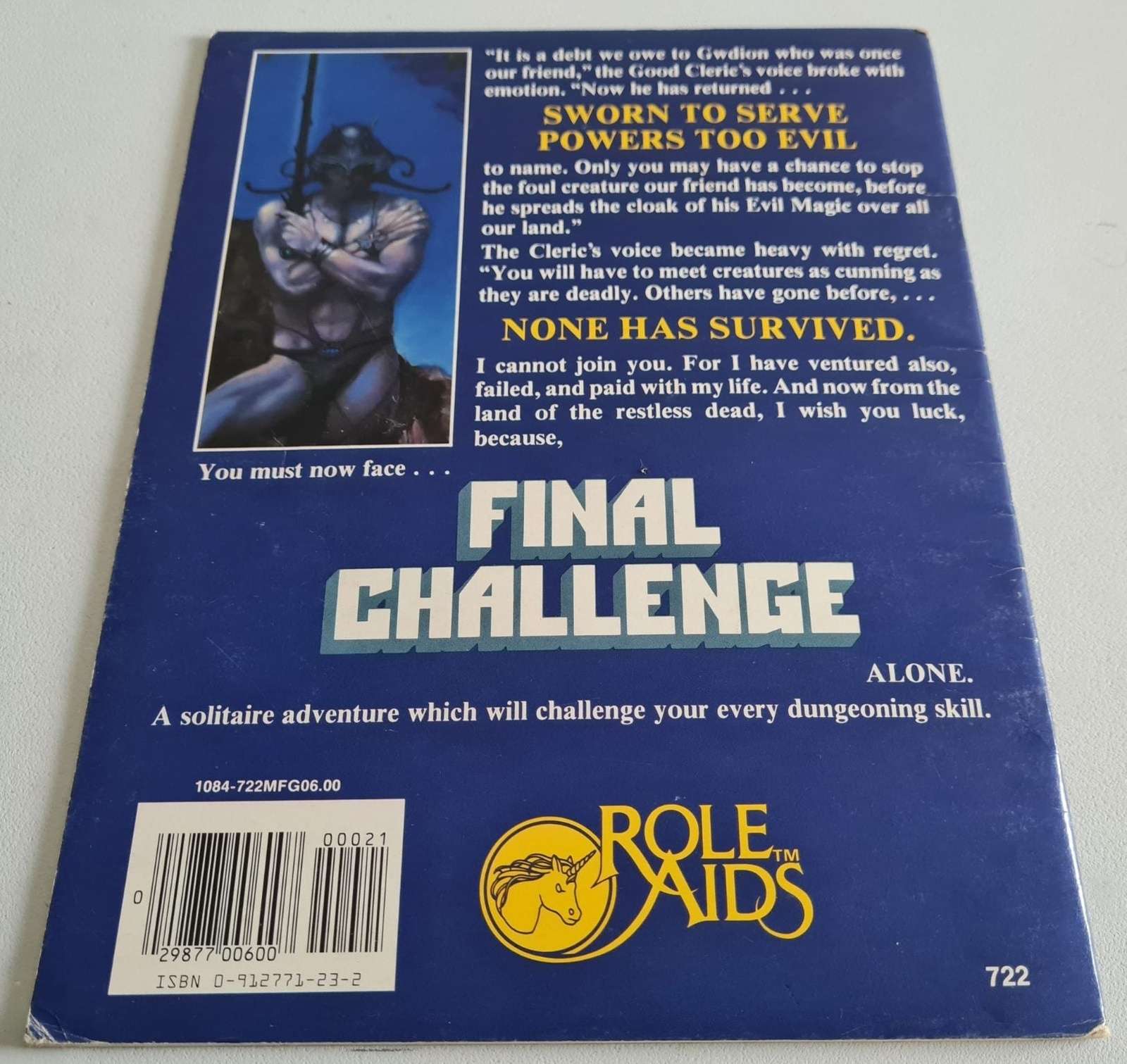 Final Challenge - A Solitaire Module (Role Aids 722) Advanced Dungeons & Dragons