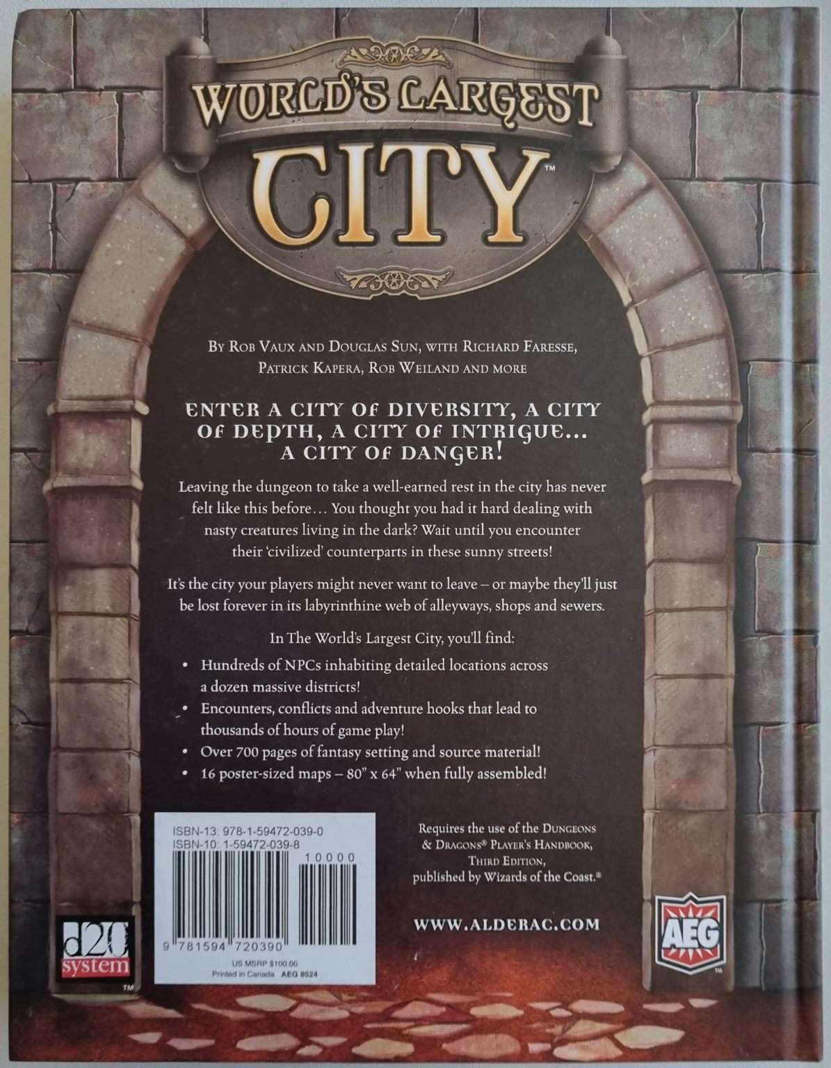 World's Largest City - Dungeons and Dragons 704 page Hardcover Default Title