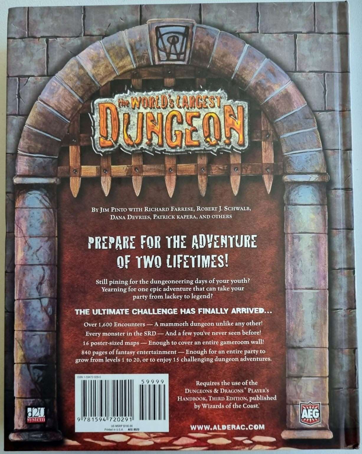World's Largest Dungeon - Dungeons and Dragons 840 page Hardcover Default Title